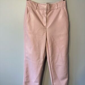 Babaton Pale Pink Leather Pants